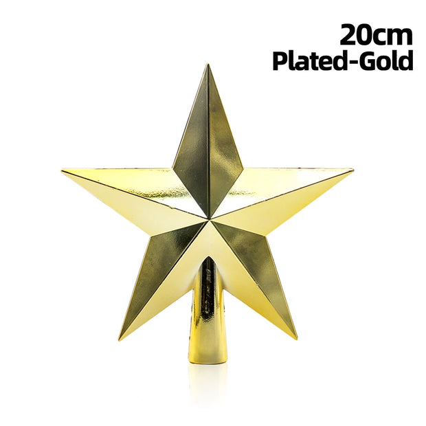 Gold and Silver Red Tree Top Star Christmas Decorations for Home Xmas Tree Toppers  Ornaments Navidad New Year 2023 Natal Noel