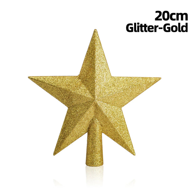 Gold and Silver Red Tree Top Star Christmas Decorations for Home Xmas Tree Toppers  Ornaments Navidad New Year 2023 Natal Noel