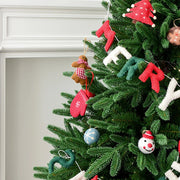 6 Christmas Decoration Felt Balls Small Hanging Christmas Snowflakes Snowman Garland Christmas Tree Decorations Christmas Gifts