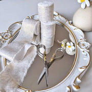 Wired Iridescent Craft Ribbon Lace Chiffon Silk 리본 Wedding Christmas Decoration Hand Torn Raw Edge Bouquet Bridal Gift Packaging