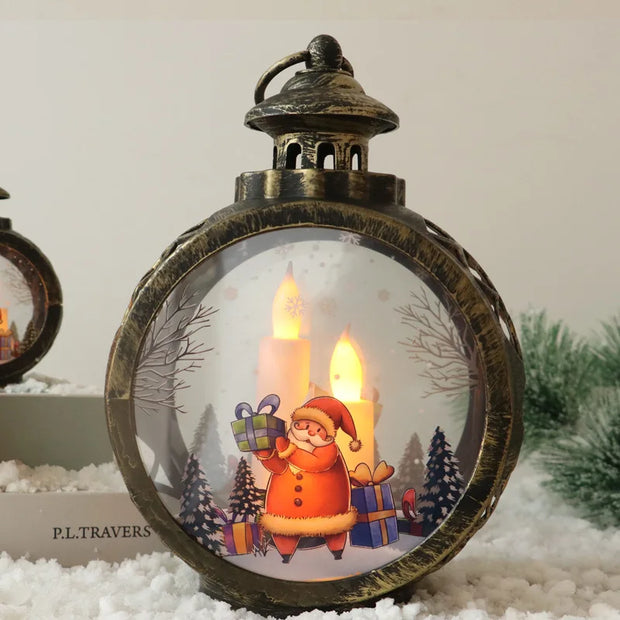 Christmas decorations retro night lights luminous gifts window ornaments desktop layout props atmosphere pendant desk decoration