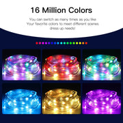 RGBIC USB 5V Christmas Tree LED String Light Bluetooth Music APP Control Fairy Lights Birthday Party Room Decor Garland Light