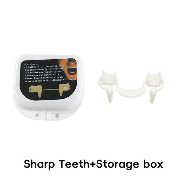 Retractable Vampire Teeth Halloween Dentures Vampire Teeth Horror Halloween Cosplay Party Decoration Reusable Halloween