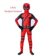 Deadpool Costume Kids Superhero Child Cosplay Costumes Jumpsuit Children Deadpool Costume Accessories Man Halloween Bodysuit