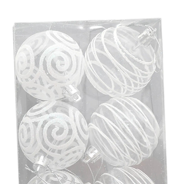 6Pcs Christmas Tree Balls 60mm Small Christmas Tree Decoration Ornaments for Xmas Christmas Tree Festive Home Party Wedding