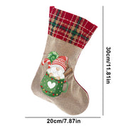 Christmas Decor Diamond Art Kits Xmas Penguin Diamond Present Stockings Xmas Elk Diamond Painting Stocking DIY for Holiday Favor