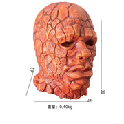 Fantastic Four Thing Superhero Mask Full Head Mask Gloves Halloween Fancy Dress Up Horror Latex Mask Cosplay Party Props