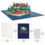 Pop Up Christmas Card, 3D Holidays Greeting Cards, New Year Card