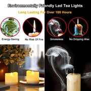 Flameless Flickering LED Tea Lights with Remote Control 200+Hour Electronic Candles for Votive Wedding Christmas Halloween Decor