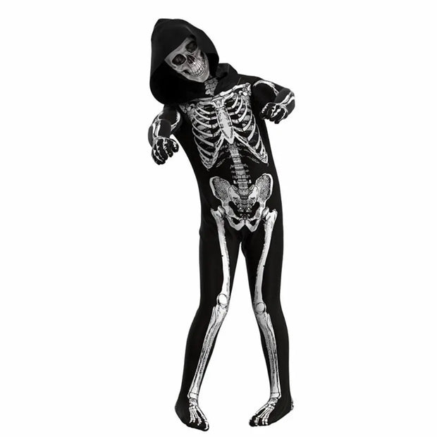 Elastic Halloween Cosplay Costume Separate Headgear Festival Cosplay Clothing Props Carnival Party Dress Up Skull Bodysuits