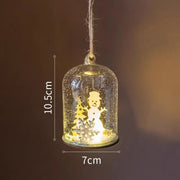 Luminous Lamp Hanging Decorations Christmas Ornaments Glass Lamp Balls Hanging Balls Santa Claus Reindeer Snowman Ornaments