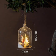 Luminous Lamp Hanging Decorations Christmas Ornaments Glass Lamp Balls Hanging Balls Santa Claus Reindeer Snowman Ornaments