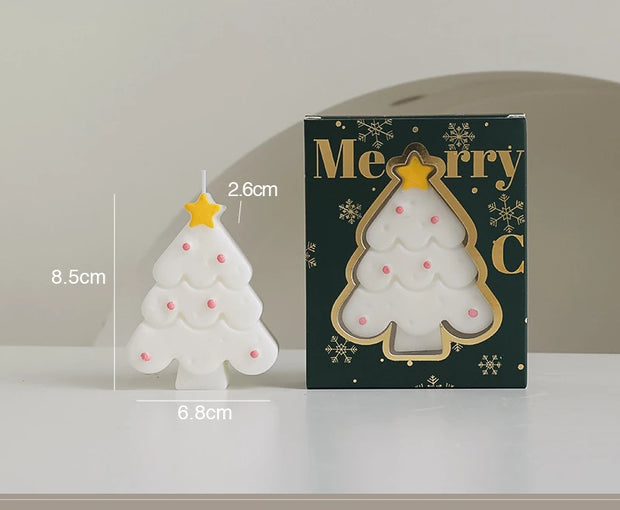 Christmas Tree Aromatherapy Candles Natural Soy Beeswax Blend Long Lasting Holiday Party Home Decor Gift for Christmas Valentine