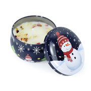 Christmas Candles Santa Claus Snowman Elk Tin Cans Candle Merry Christmas Decorations for Home Navidad Noel Xmas New Year Gifts