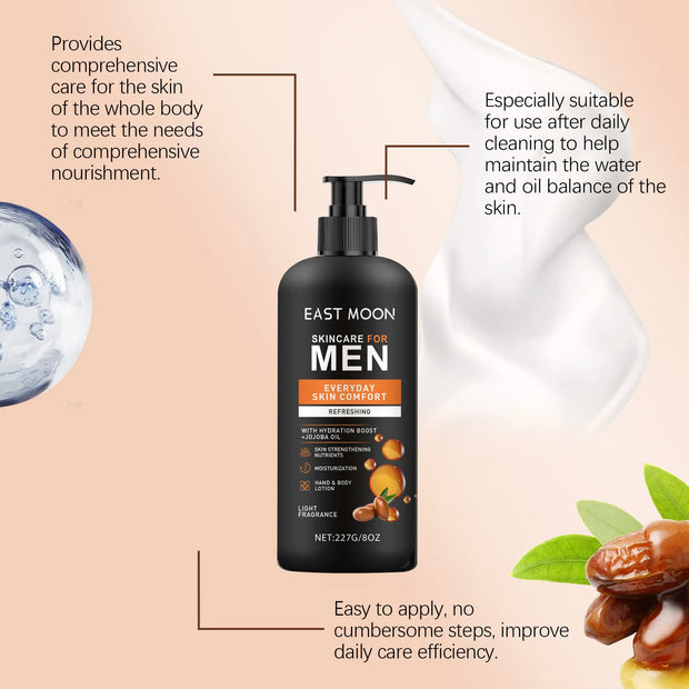 East Moon Men's Body Lotion Series Moisturize Dry Improve Sagging Oil Control Lasting Fragrance Brighten Skin Nourishing Creams
