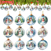 Christmas Snow Scene Wooden Pendants Merry Christmas Decorations for Home 2025 Navidad Natal Xmas Tree Hanging Ornament New Year