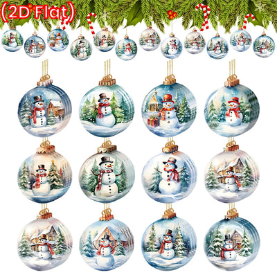 Christmas Snow Scene Wooden Pendants Merry Christmas Decorations for Home 2025 Navidad Natal Xmas Tree Hanging Ornament New Year