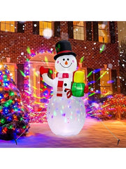 Christmas Decor Inflatable Model Santa Snowman Built-in LED Lights Xmas Party Indoor Outdoor Party & Holiday DIY Decorations