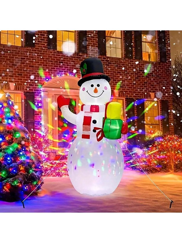 Christmas Decor Inflatable Model Santa Snowman Built-in LED Lights Xmas Party Indoor Outdoor Party & Holiday DIY Decorations