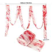 3m/5m Halloween Bloody Gauze Bandage Warning Isolation Belt Horror Props For Halloween Party Haunted House Home Scene Decoration
