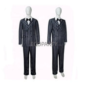 New The Addams Cosplay Family Wednesday Addams Costume Halloween Black Dress for Women Cosplay Costume suits 20
