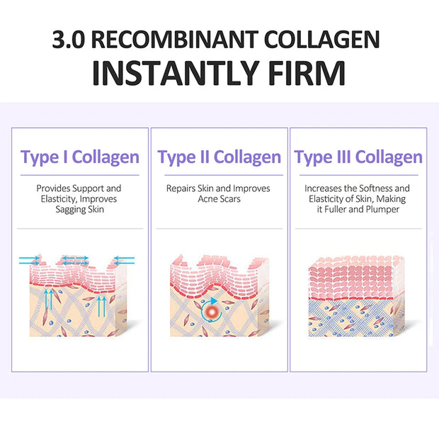 Collagen Face Serum Remover Wrinkle Anti Aging Hyaluronic Acid Moisturising Smooth Fine Lines Vitamin C Facial Essence Skin Care