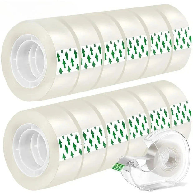10/5/1 Rolls Premium Transparent Tape 0.8cm 1.2cm 1.8cm Multifuntion High-viscosity Adhesive Tape for Gift Wrapping Packing