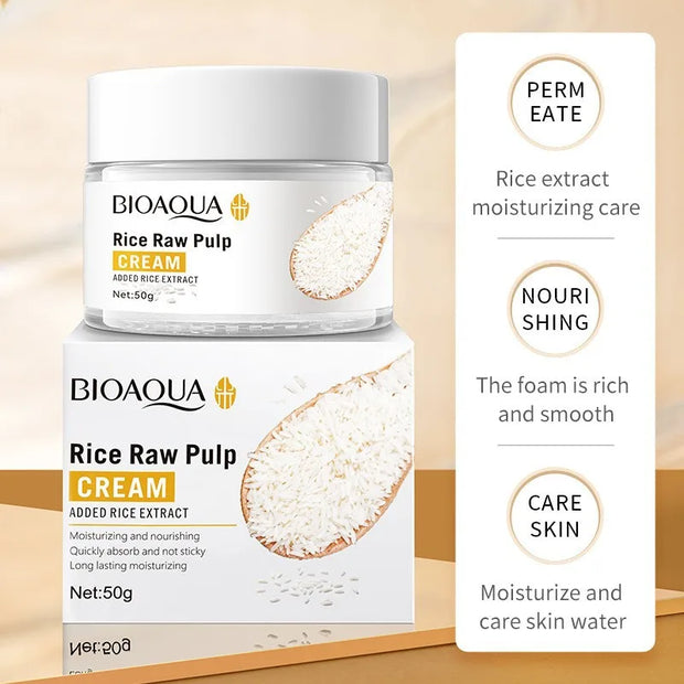 BIOAOUA Rice Protoplasm Grape Skincare Set Face Serum Cream Hydrating Moisturizing Cleanser Toner Anti Age Face Care Set