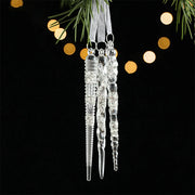 Transparent Christmas Hanging Decoration Snowflake Candy Star Crown Christmas Tree Ornament Acrylic Shopwindow