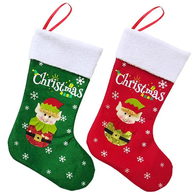 Christmas Stockings Merry Christmas Hanging Sock Rustic Christmas Stockings Hung Xmas Tree New Year Holiday Decoration
