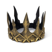 King Crown For Men Women Full Round PU Royal Birthday Prince Prom Kings Crown Medieval Headpiece Cosplay Halloween Tiara Costume