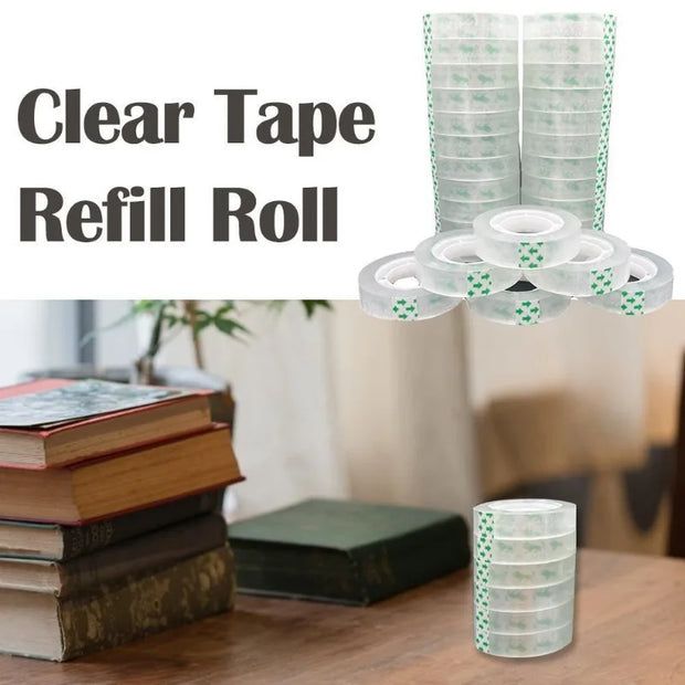 18/12/8mm Transparent Adhesive Tape Pack Tools Stationery Office School Supplies Students Adhesive Tape Packing Present Flower