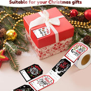 Christmas Gift Wrapping Label Stickers Holiday Celebration Write-On Tags Birthday Back-to-School Labels SantaClaus Seal Stickers