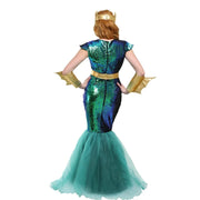 Women Sea Siren Mermaid Queen Costume Staff Men's Poseidon Costumes Adult Egypt Egyptian Pharaoh Prince King Cosplay Fancy Dress