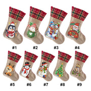Christmas Decor Diamond Art Kits Xmas Penguin Diamond Present Stockings Xmas Elk Diamond Painting Stocking DIY for Holiday Favor