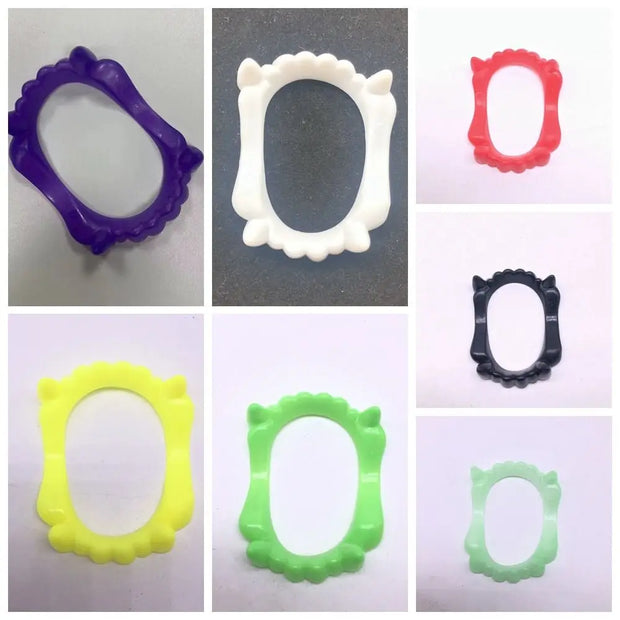 10 pcs/set Glow Luminous Dentures Werewolf Cosplay Costume Prop Halloween Fake Teeth Plastic Zombie Fake Teeth