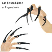 1 Pair Of Black Long Finger Claw Gloves Terrifying Gothic Style Halloween Vampire Witch Demon Adult Cosplay Party Costume Props