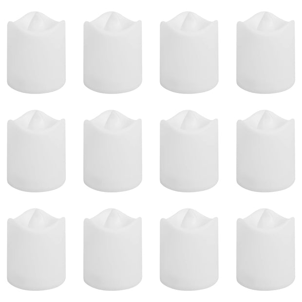 12/24Pcs Flameless LED Candle Wishing Tea Lamp Warm White Home Christmas Party Wedding Decoration Battery-Power Candles Lights