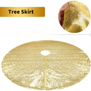 60/90/120cm Gold Christmas Tree Skirt Decoration Sequin Tree Skirt Red Silver Christmas Tree Decoration Bottom Apron Tree Skirt