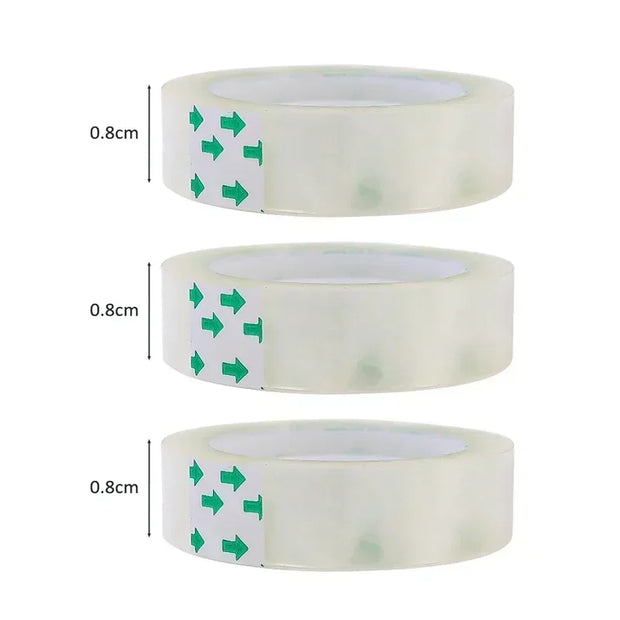 10/5/1 Rolls Premium Transparent Tape 0.8cm 1.2cm 1.8cm Multifuntion High-viscosity Adhesive Tape for Gift Wrapping Packing