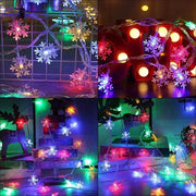 Christmas Tree Decorations 1M-30M LED Garland Holiday Snowflakes String Fairy Lights Ornaments for Home Party Noel Navidad 2026