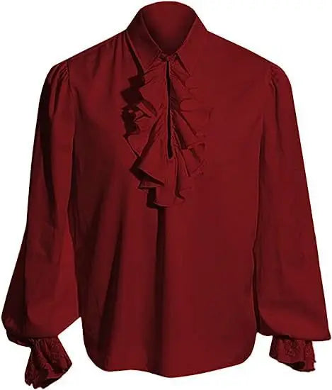 Men's Gothic Costume Set Black Medieval Gentleman Tailcoat Shirt Steampunk Halloween Vampire Cosplay Costume