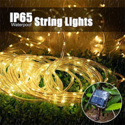 7M/12M/22M/32m Outdoor Solar Tube Rope Led Light Garden Christmas Decoration Fairy String Light Outdoor Wedding Party Led Lamp