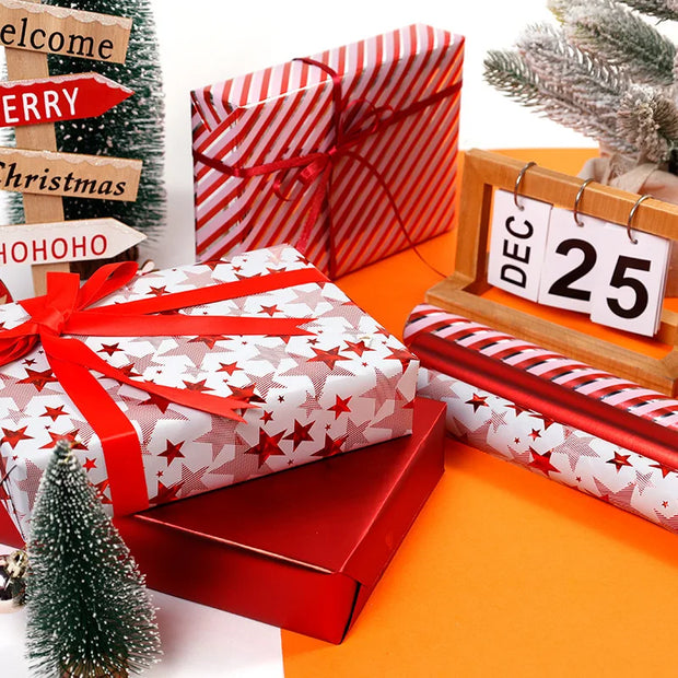 43x300cm Gift Wrapping Paper Aluminized Paper Christmas Valentine's Day Birthday Gift Craft Paper
