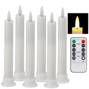 Flameless LED Taper Candles with Remote Flickering Electronic Candle Ivory/White Tea Lighting for Christmas Halloween Home Decor