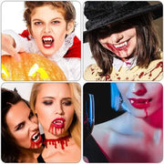 Halloween Fake Teeth Cosplay Vampire Fangs Retractable Teeth Dress Costume Tooth Gift Party Decoration Vampire Dracula Teeth