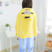 2025   Kids Minions Kigurumi Onesie Cosplay Anime Kostuum Winter Flanel Kawaii Pyjama Halloween Kerst Kleding