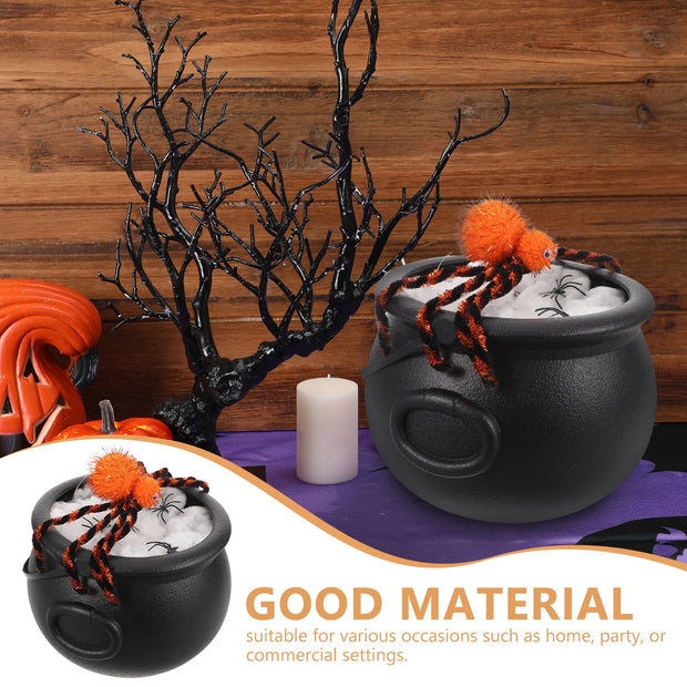 Halloween Lights Glowing Cauldron Pot with Skeleton Cauldrons Decorations Outdoor