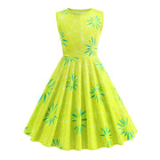 New Joy Inside Cosplay Out Dress Girls Birthday Carnival Party Outfit Children Halloween Role Playing Print Clothing
