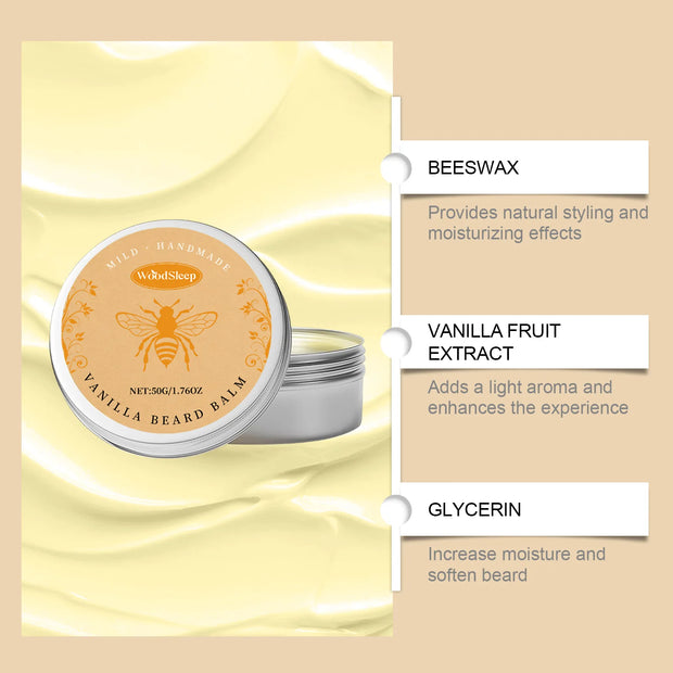 Beard Care Cream Moisturizing Facial Hair Growth Dashing Soften Moustache Beard Grooming Product Gentlemen Beard Styling Wax